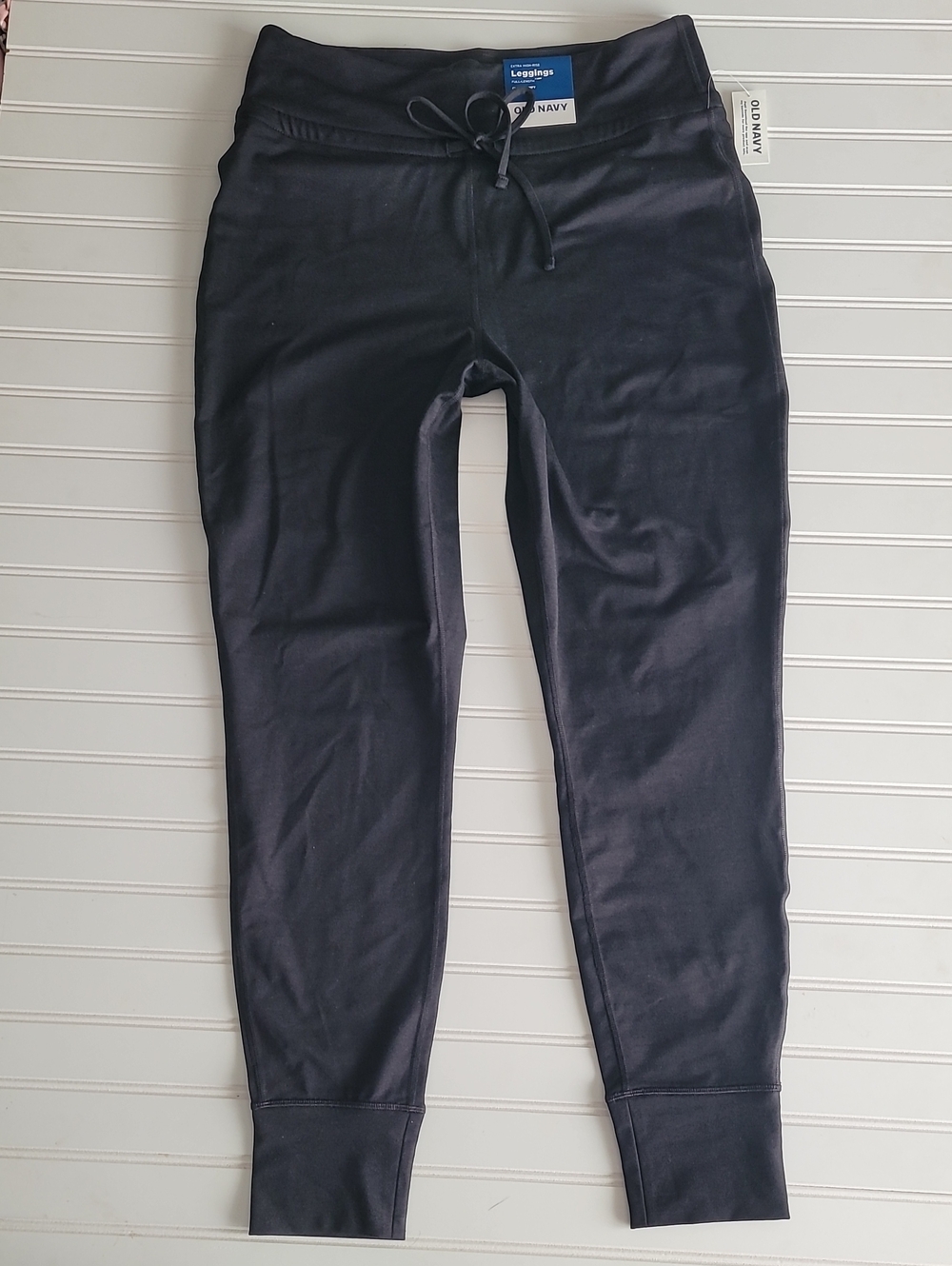 Old Navy Black Womans Jogger-Style Leggings with Drawstring